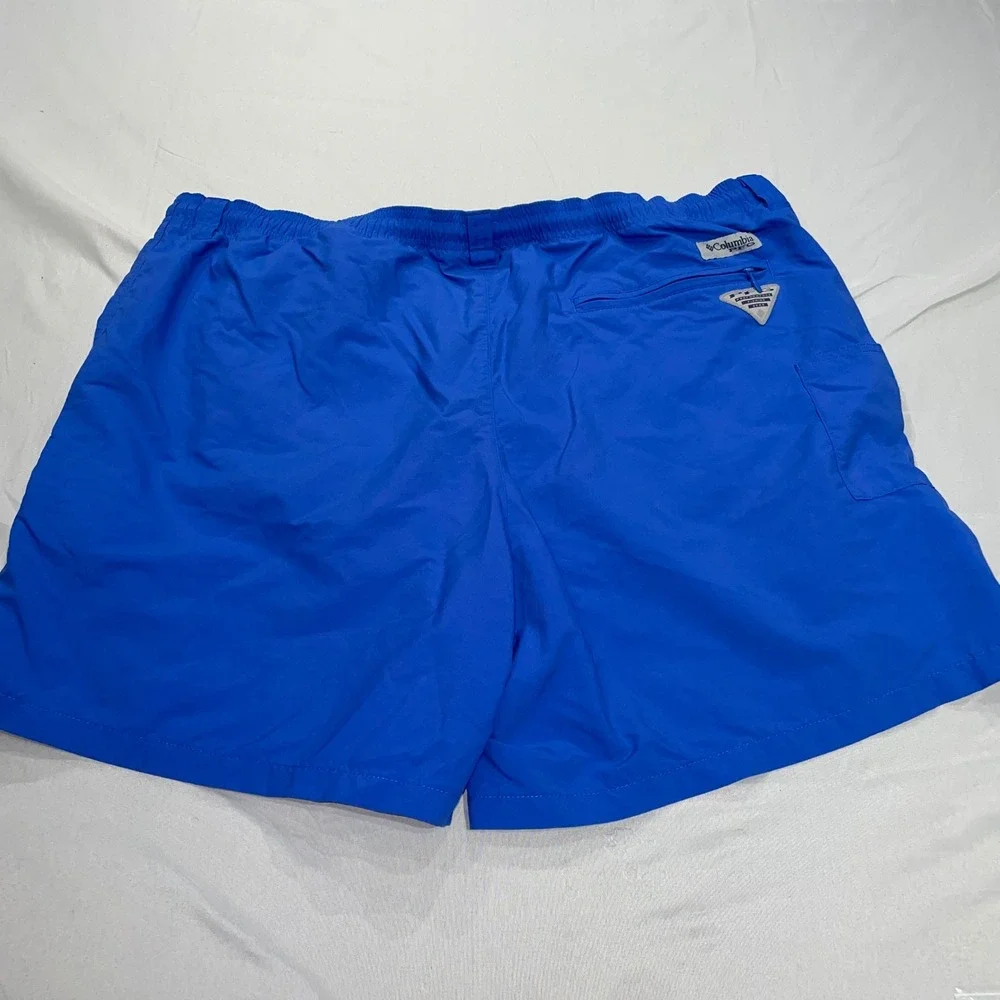 Columbia PFG Backcast III Water Shorts Mens XL Blue Omni-Shade FM4009 6in Inseam